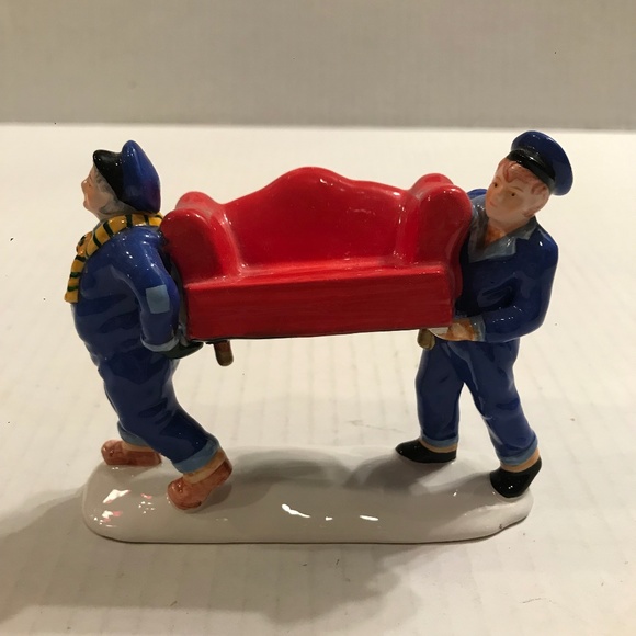 Set Of 3 Department 56 Christmas Snow Village “Moving Day”Hand Painted F… - Picture 6 of 8